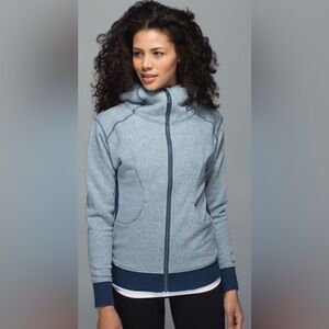 Lululemon On The Daily Hoodie - Heathered Blue - Size 8